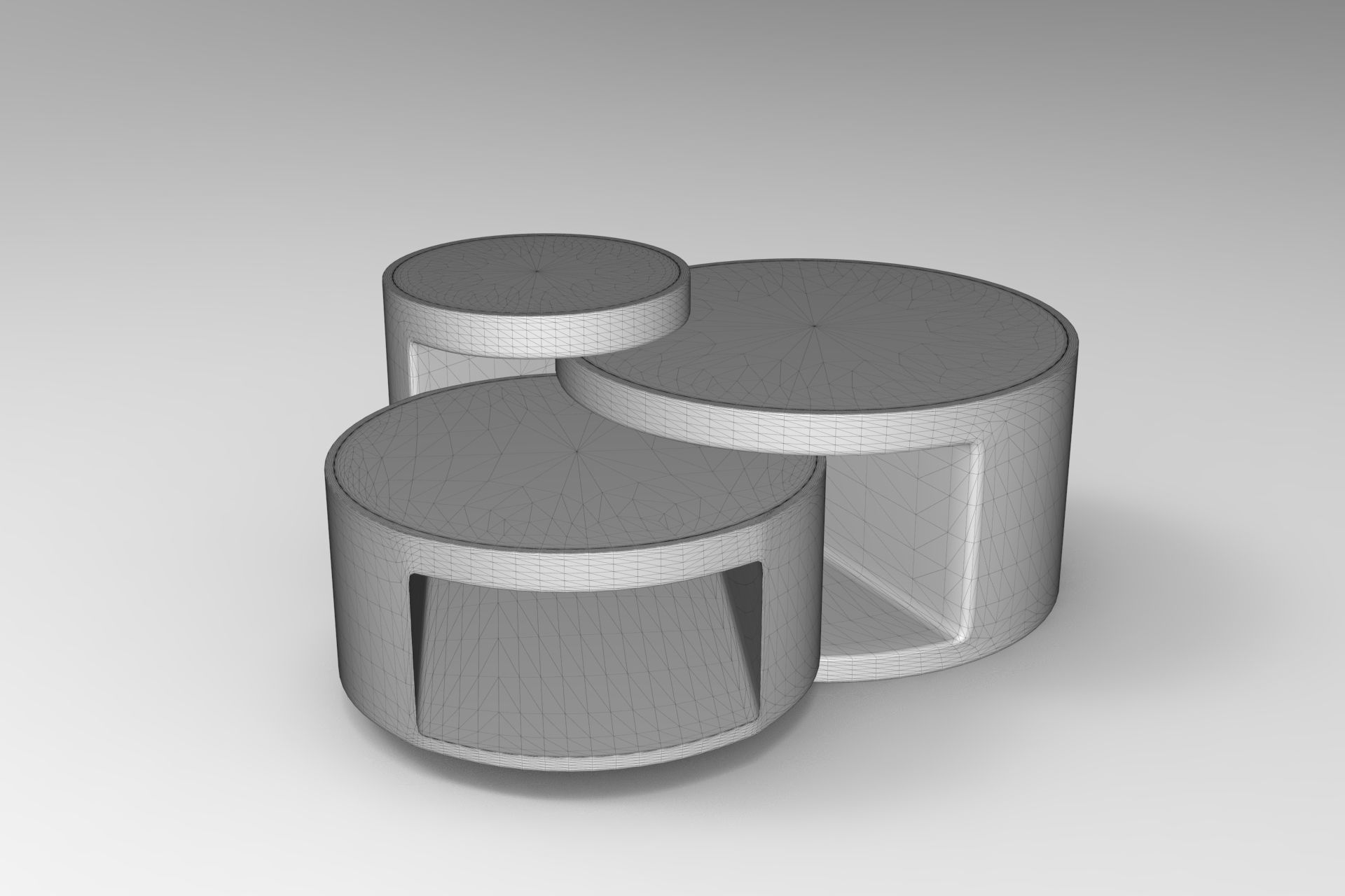 Antigua Center Table Low-poly 3D model_5