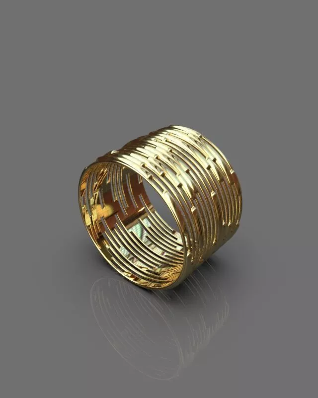 Modern style ring 3D print model