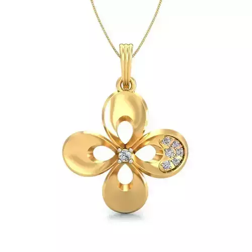 Solitaire Pendant 3dm stl FBX OBJ Render Detail