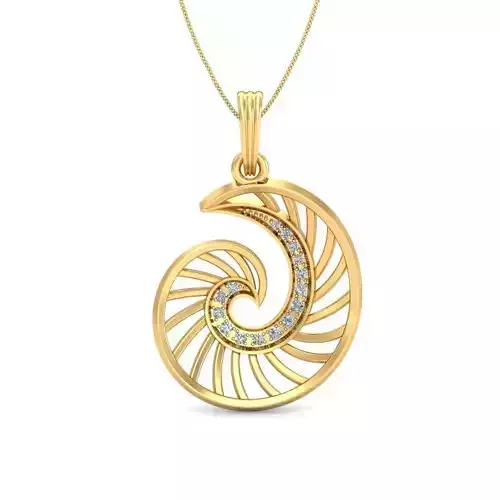 Solitaire Pendant 3dm stl FBX OBJ Render Detail