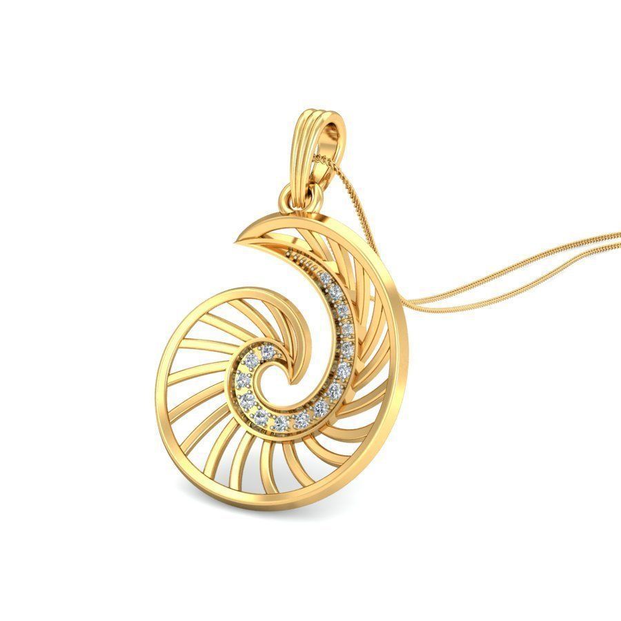 Solitaire Pendant 3dm stl FBX OBJ Render Detail 3D print model_3