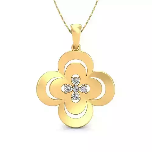 Solitaire Pendant 3dm stl FBX OBJ Render Detail