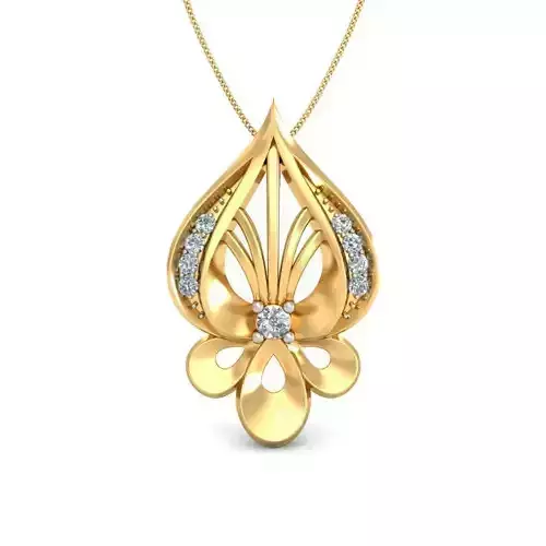 Solitaire Pendant 3dm stl FBX OBJ Render Detail