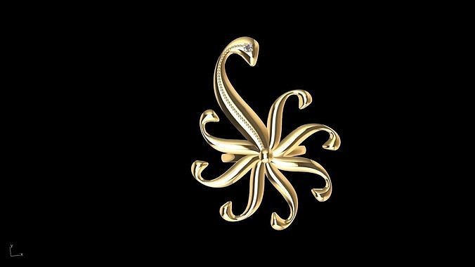 Peacock ring stl verified  3D print model
