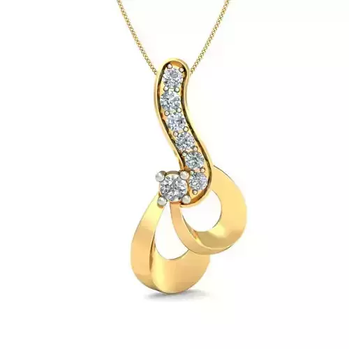 Solitaire Pendant 3dm stl FBX OBJ Render Detail