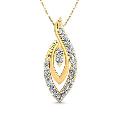Pendant 3dm stl FBX OBJ Render Detail diamond in gold 3D print model