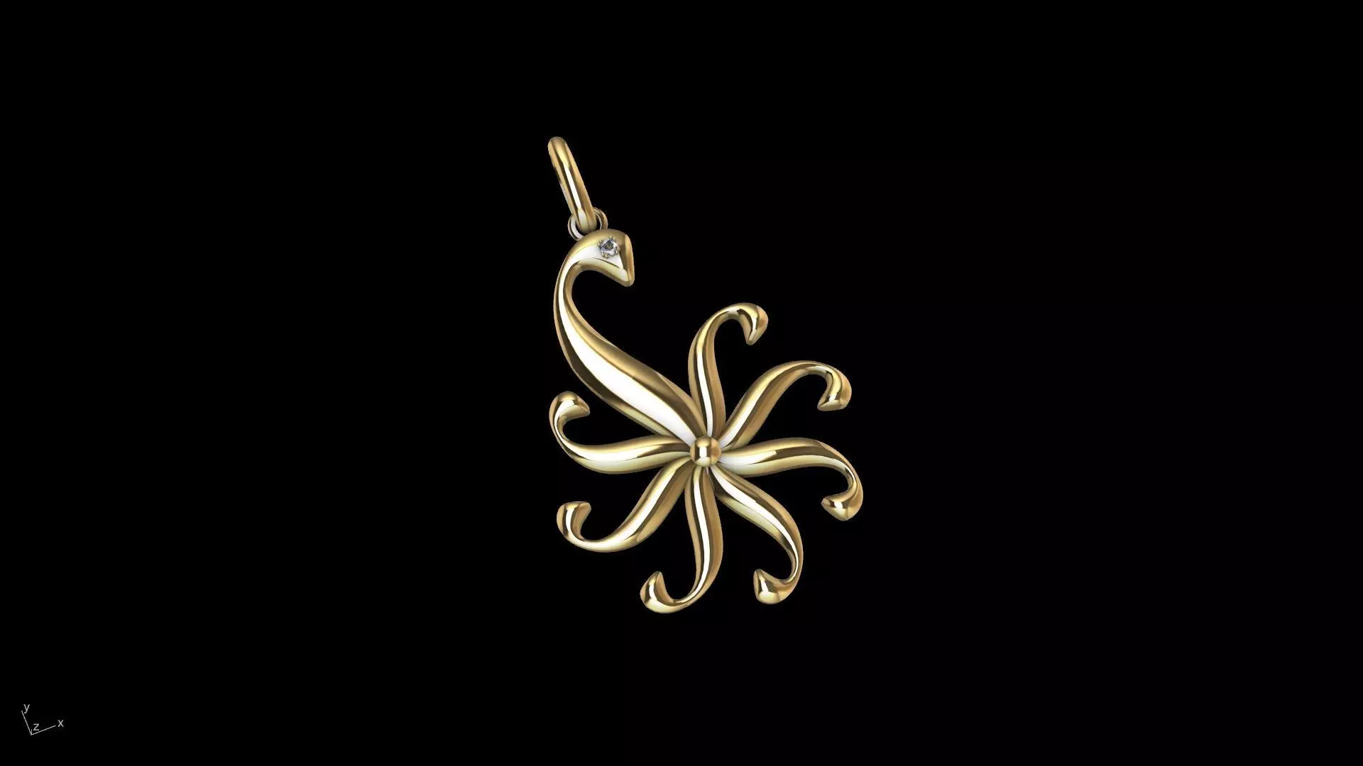 Peacock pendant stl verified 3D print model_0