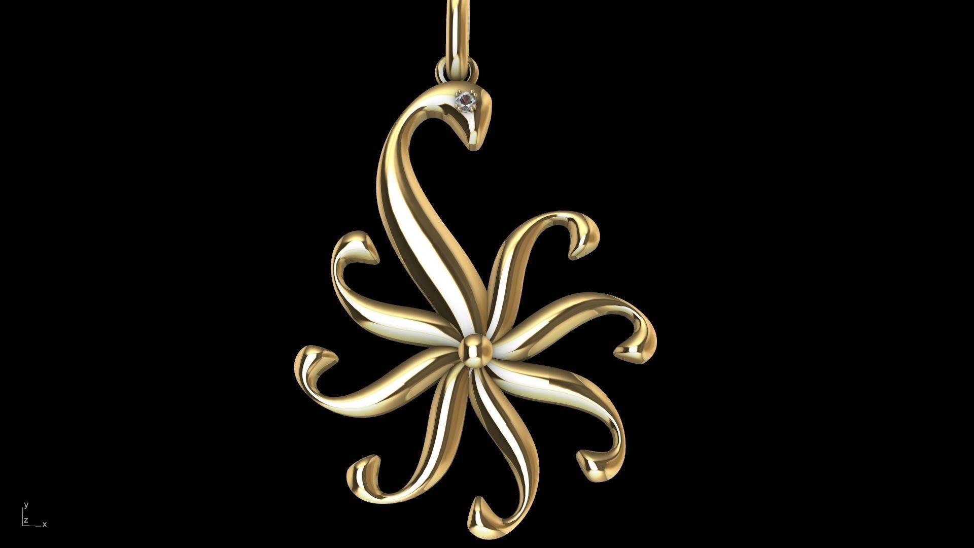 Peacock pendant stl verified 3D print model_9