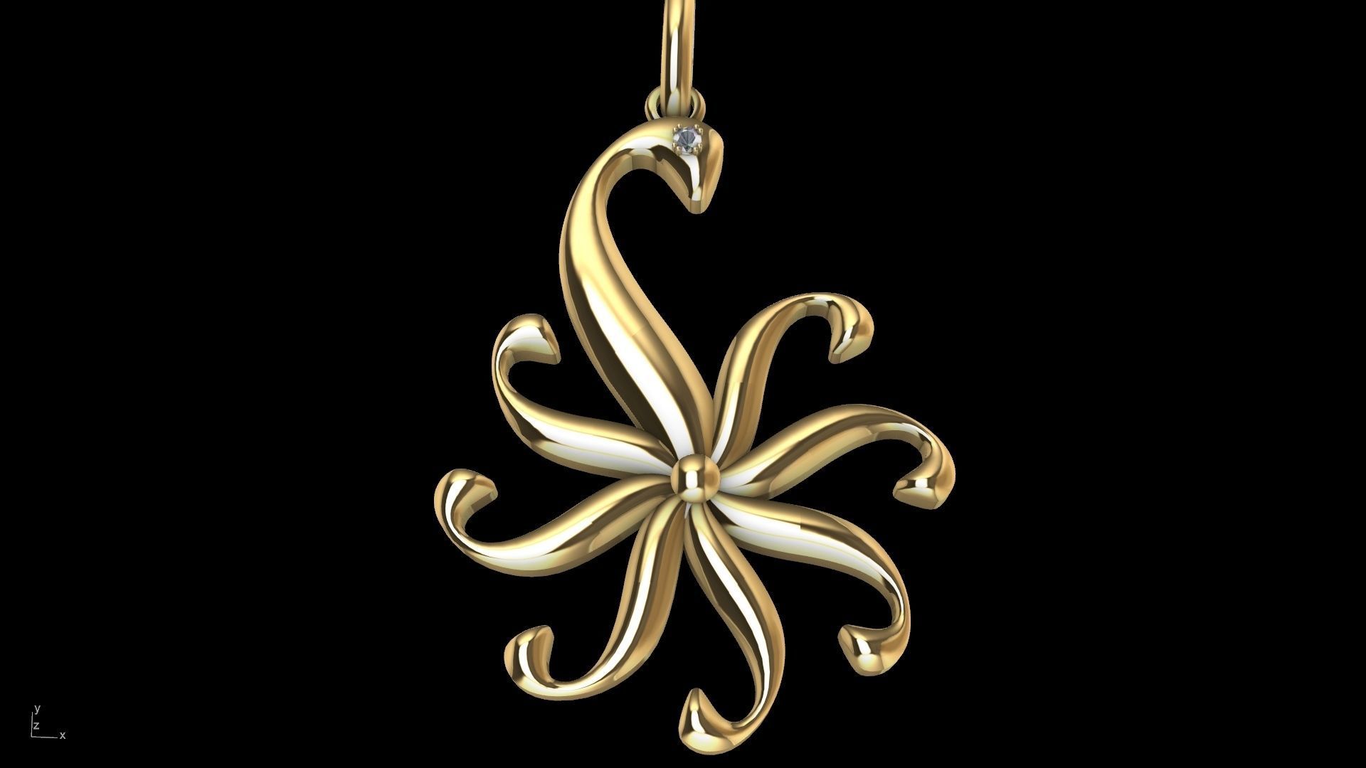 Peacock pendant stl verified 3D print model_11