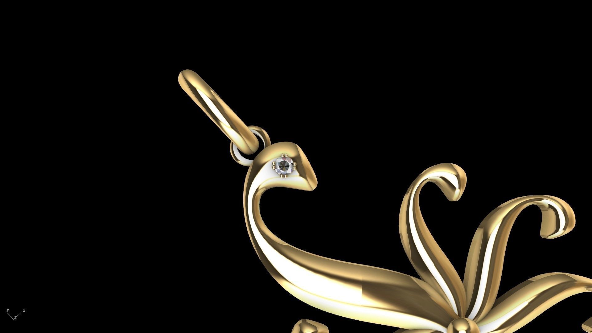 Peacock pendant stl verified 3D print model_3