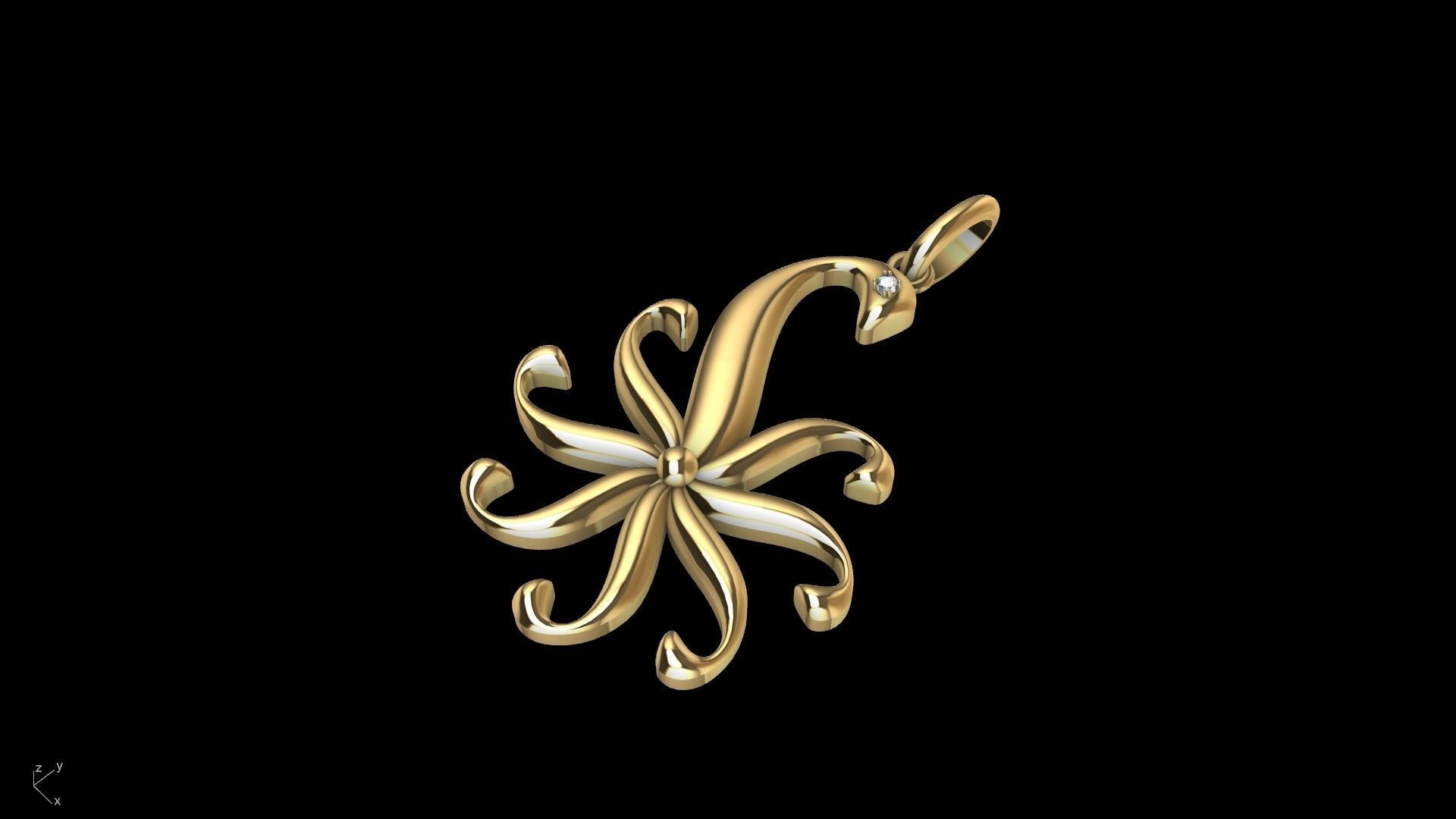 Peacock pendant stl verified 3D print model_1