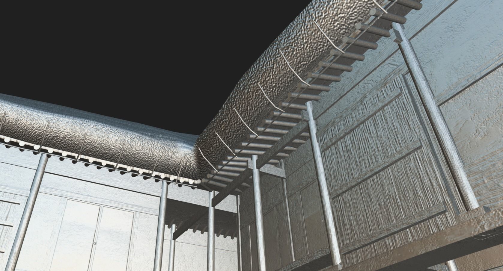 Korean Traditional House  Thatched House 01 Low-poly 3D model_17