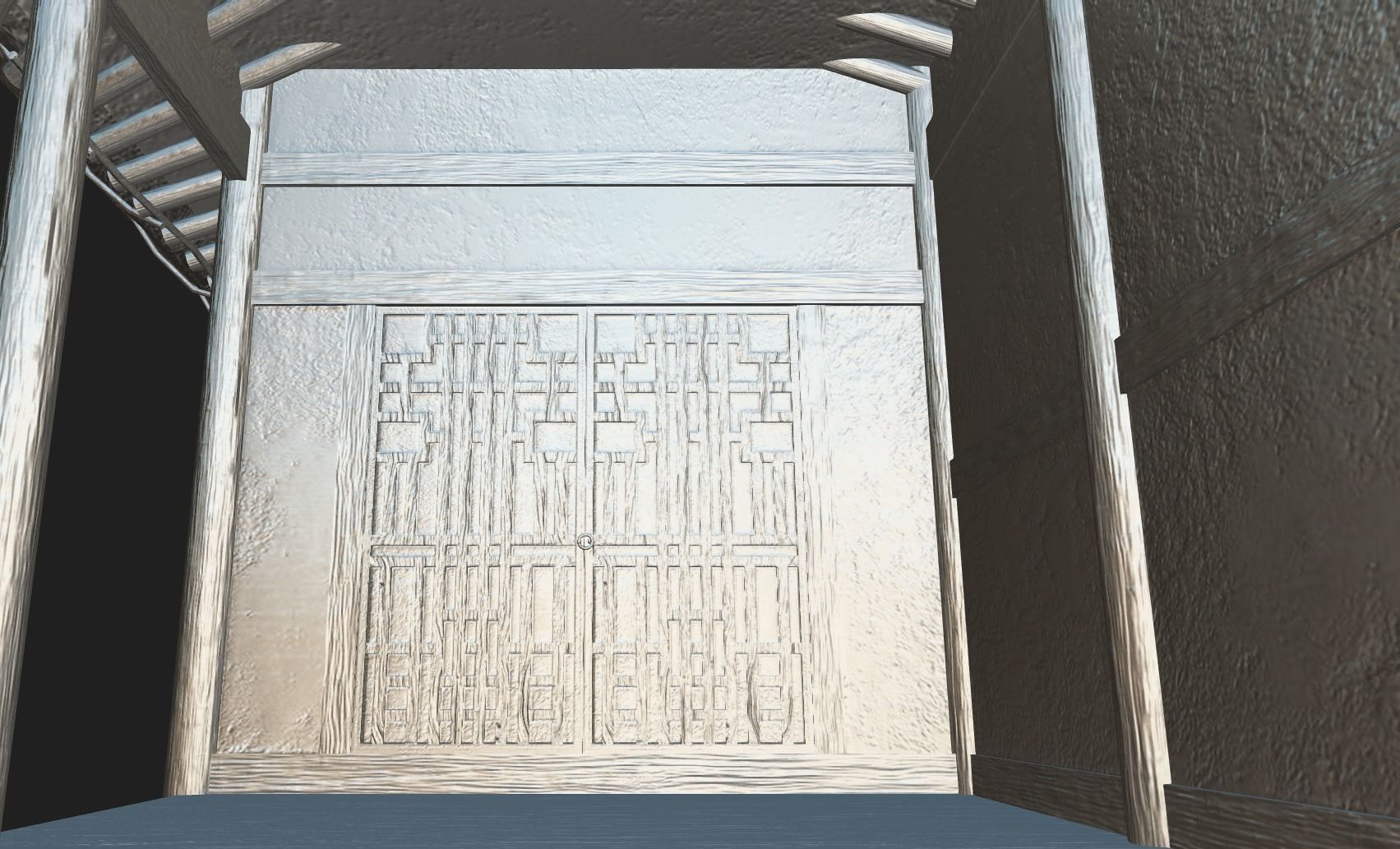 Korean Traditional House  Thatched House 01 Low-poly 3D model_16