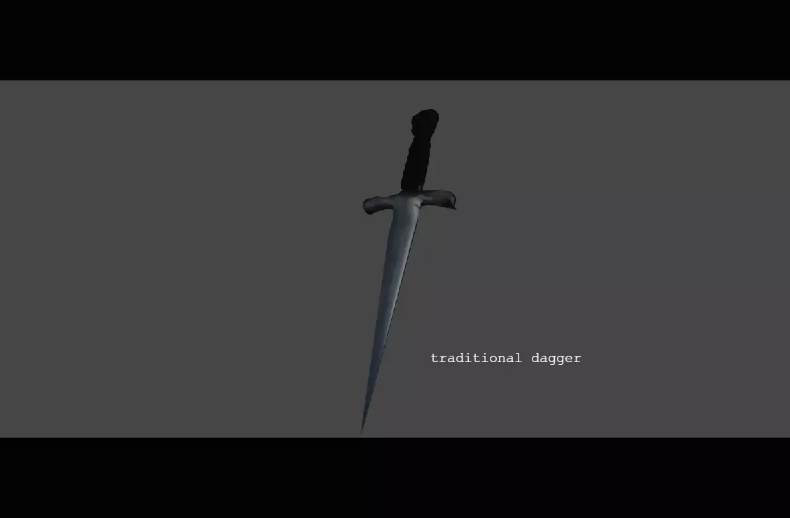 Traditional Dagger 3D model_0