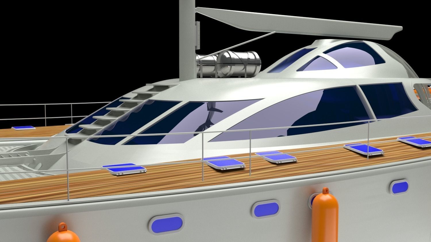 Cruising Catamaran Sailboat 3D model_10