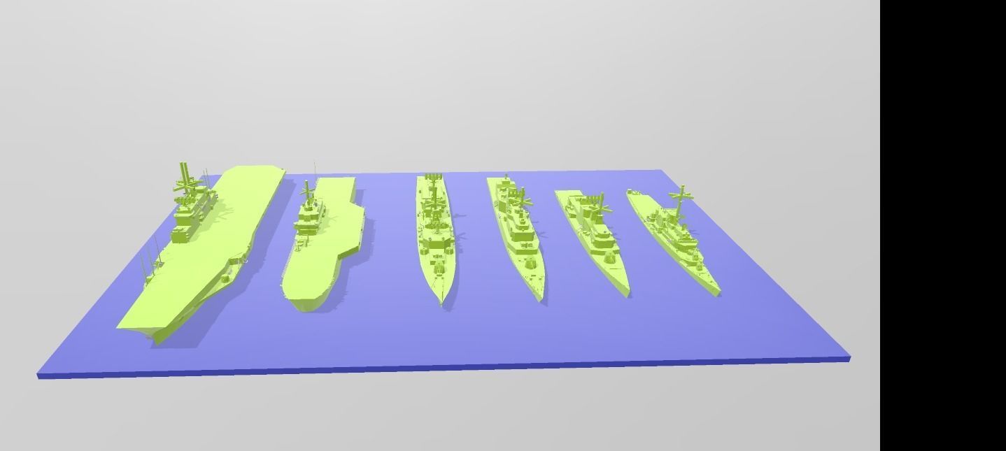 Cold War Italian Naval Ship Wargame Board Game 3D print model_1