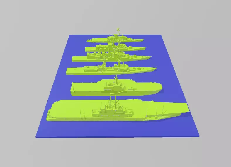 Cold War Italian Naval Ship Wargame Board Game 3D print model_0
