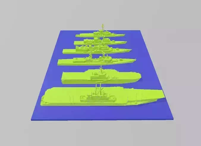 Cold War Italian Naval Ship Wargame Board Game 3D print model