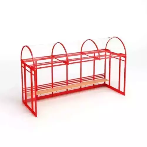 Modern Red City Transportation Shelter