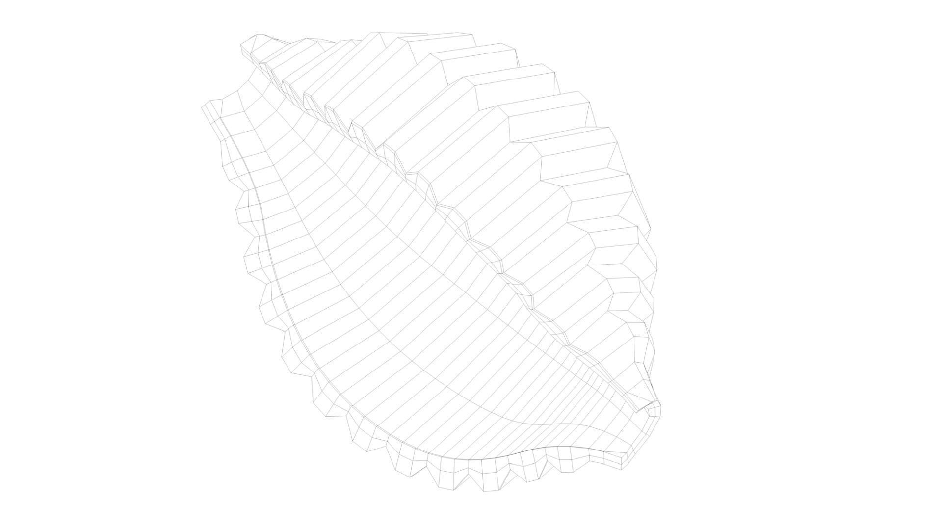 Pasta Conchiglie macaroni 3D model_4