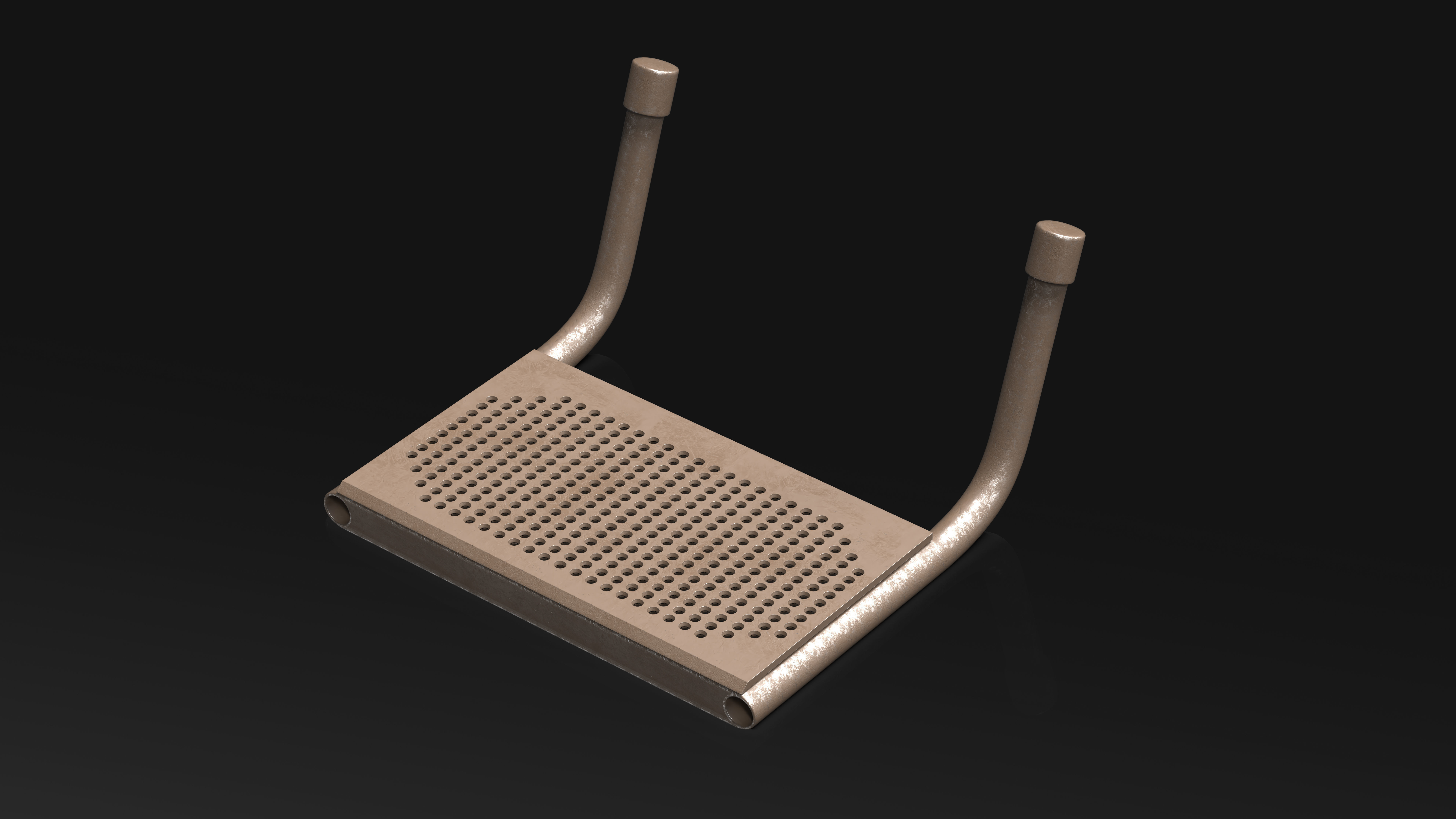 23 Hard Surface Sub-D Heavy Grip Rails and step Elements 3D model_4