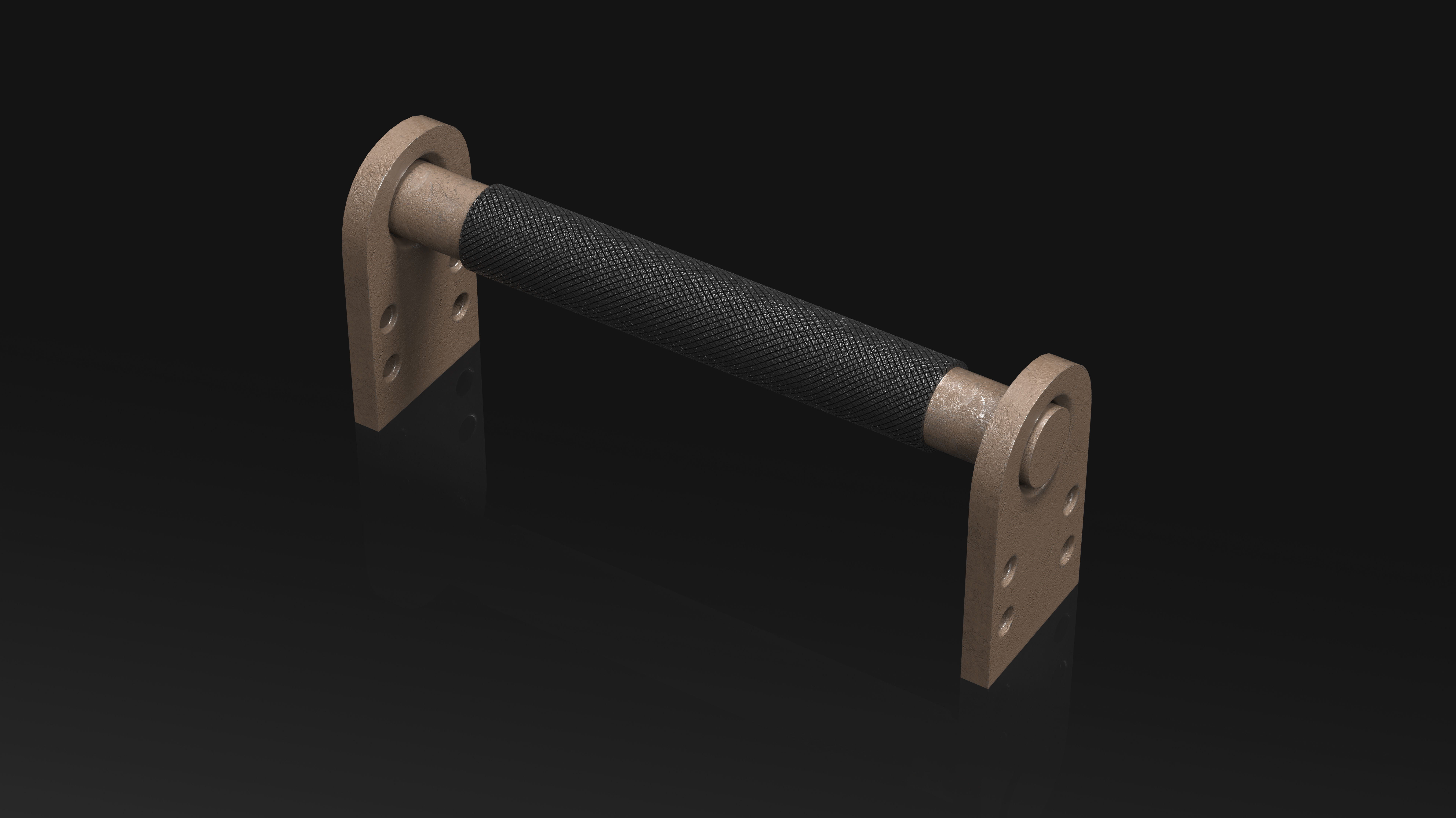 23 Hard Surface Sub-D Heavy Grip Rails and step Elements 3D model_12