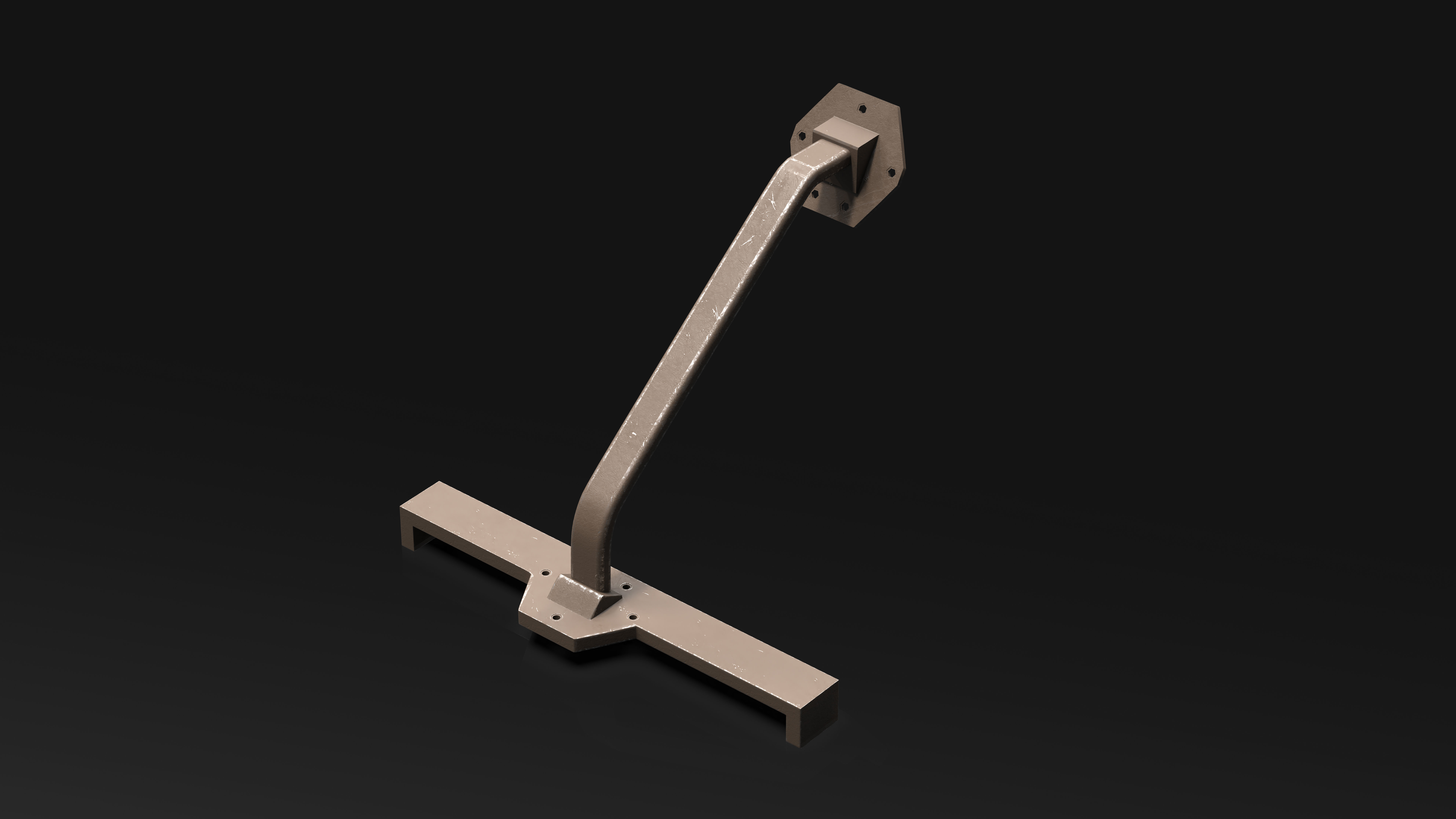 23 Hard Surface Sub-D Heavy Grip Rails and step Elements 3D model_8