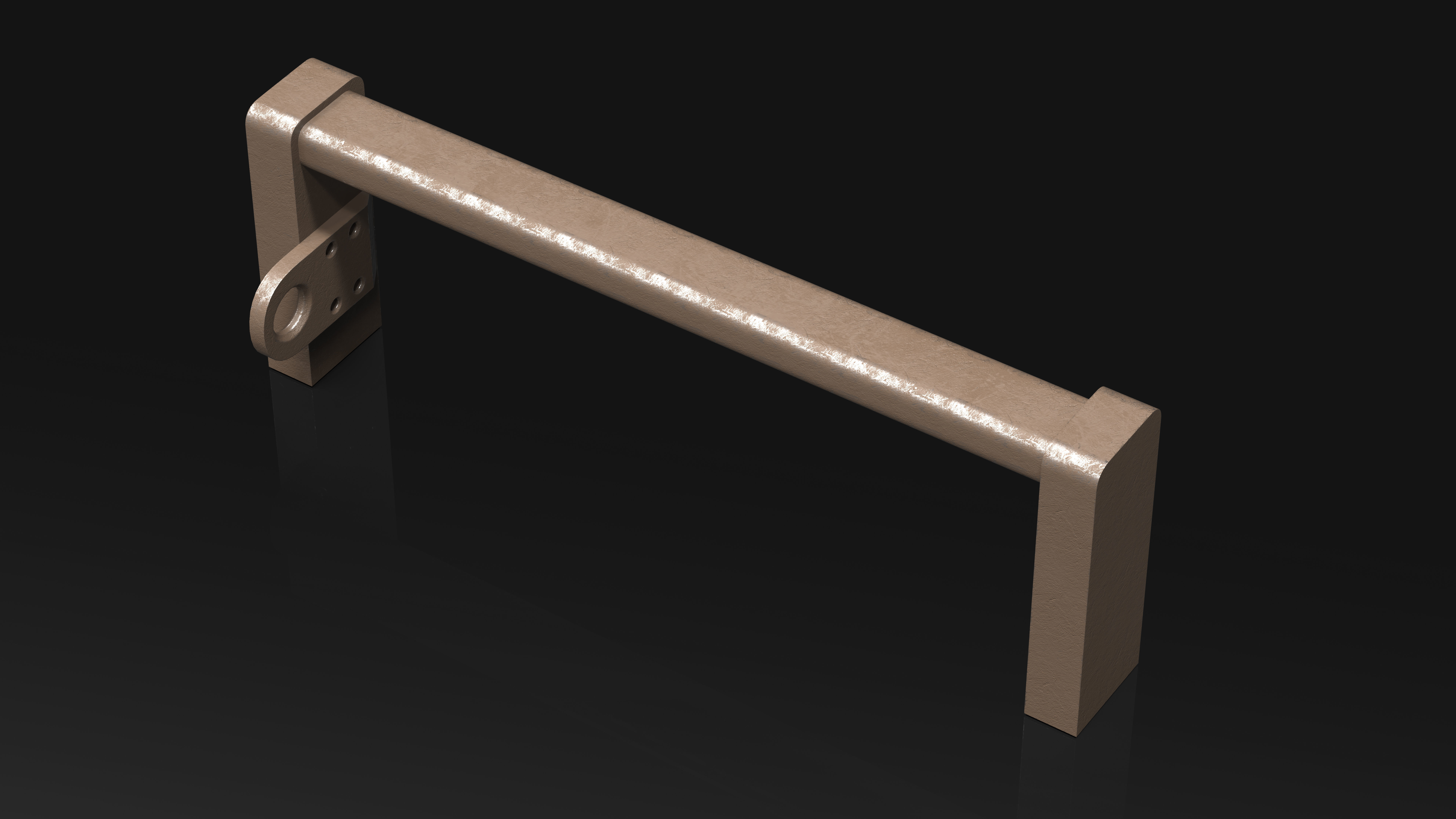 23 Hard Surface Sub-D Heavy Grip Rails and step Elements 3D model_11