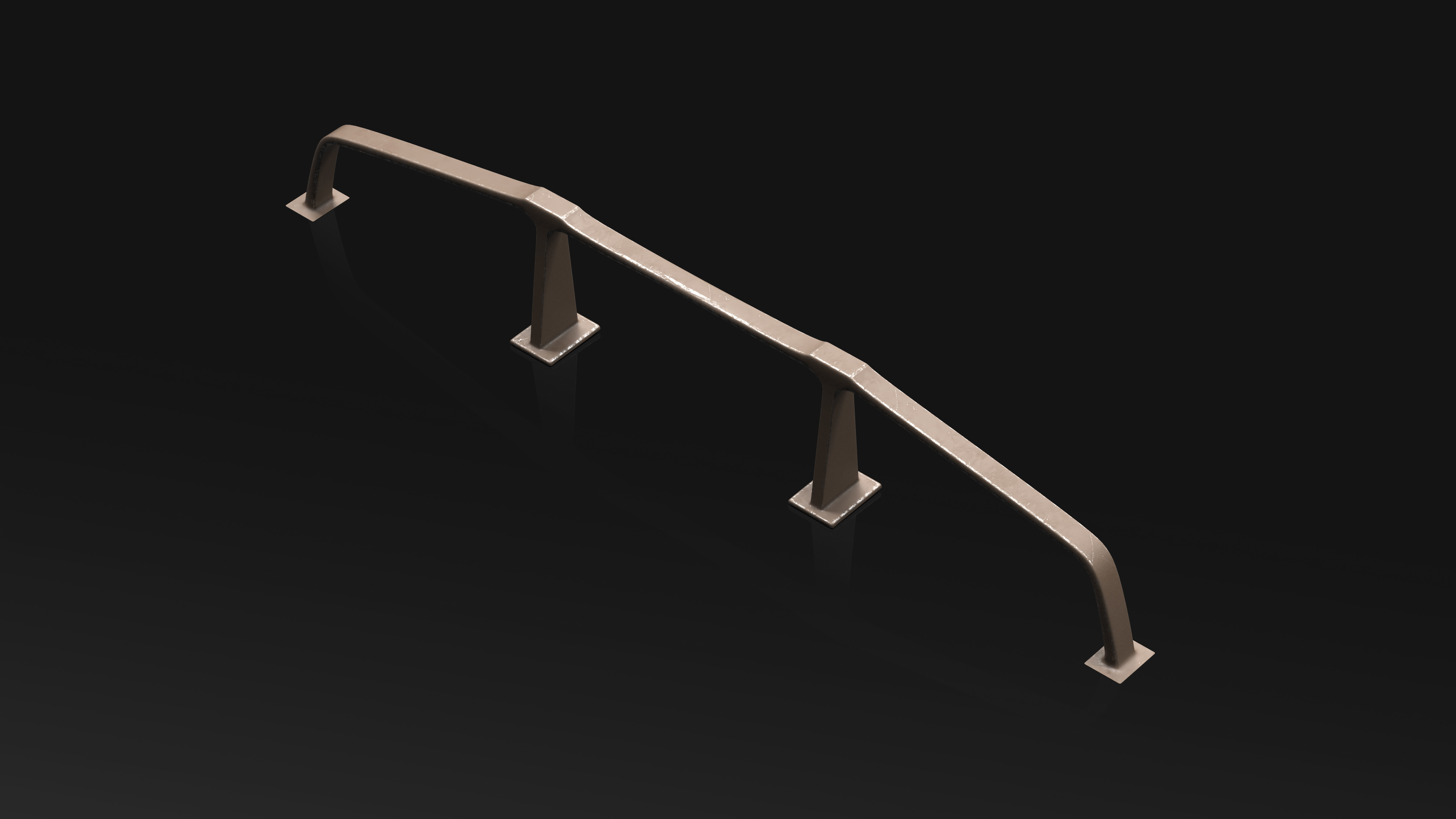 23 Hard Surface Sub-D Heavy Grip Rails and step Elements 3D model_6