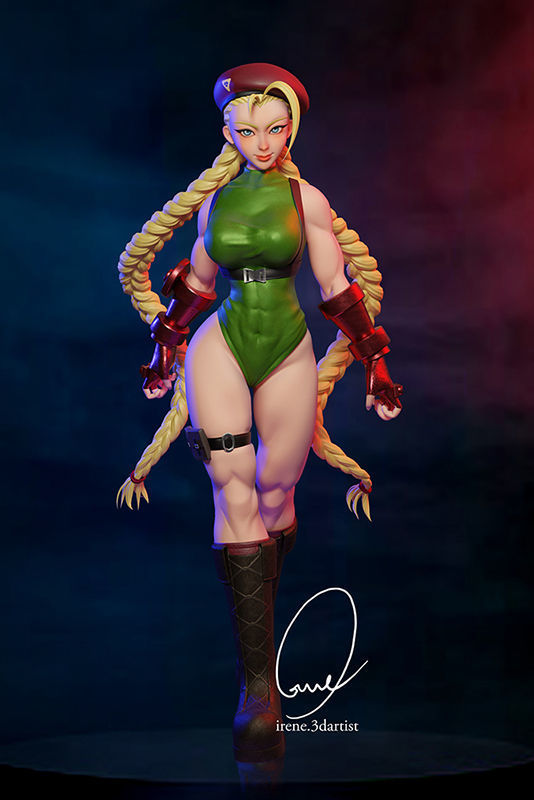 Cammy White - Street Fighter Fanart digital sculptures 3D print model_2