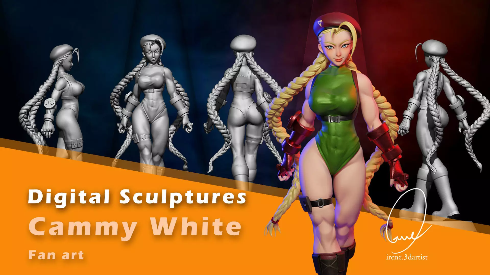 Cammy White - Street Fighter Fanart digital sculptures 3D print model_0