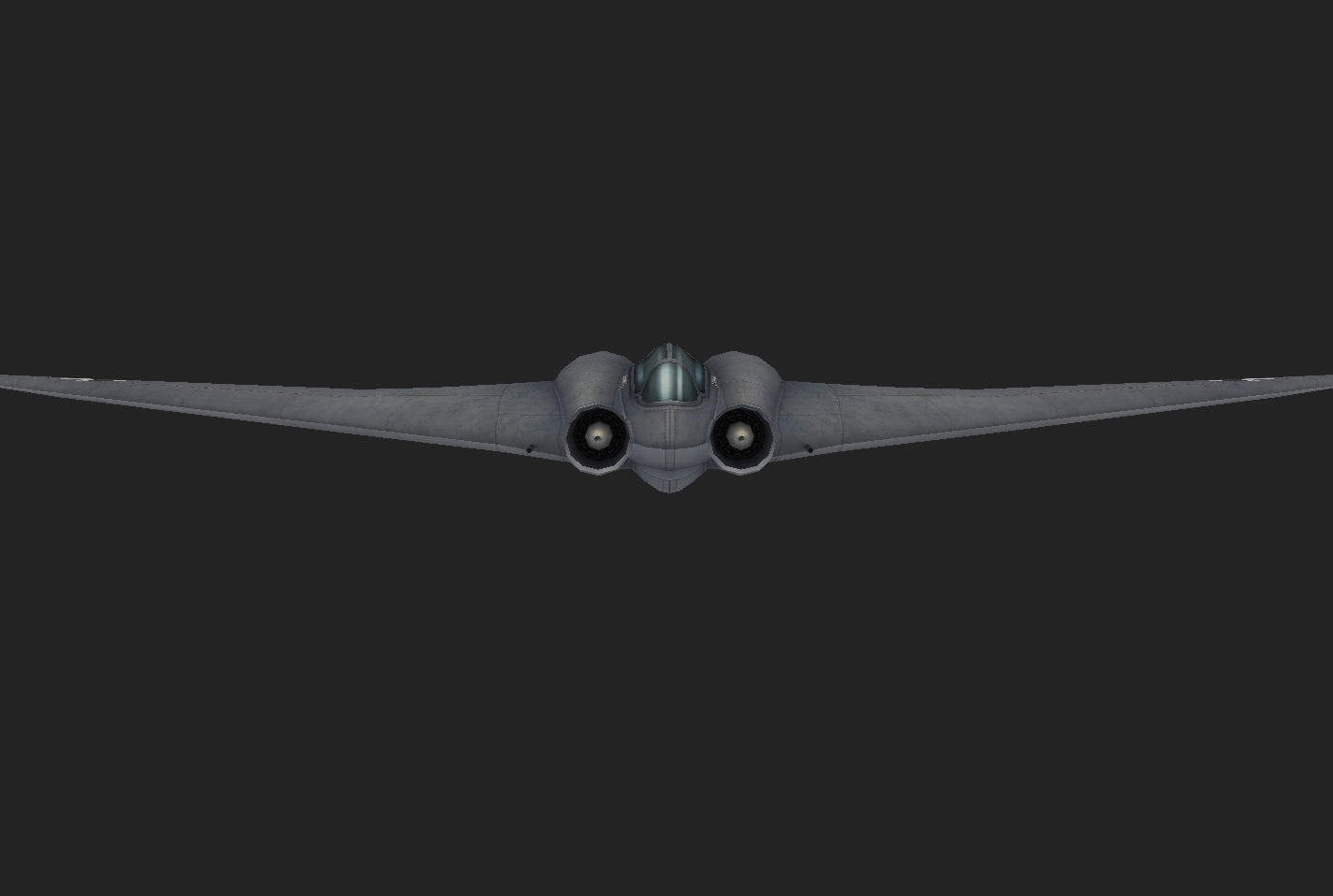 Horten Ho 229 Hand painted game model the first jet fighter Low-poly 3D model_6