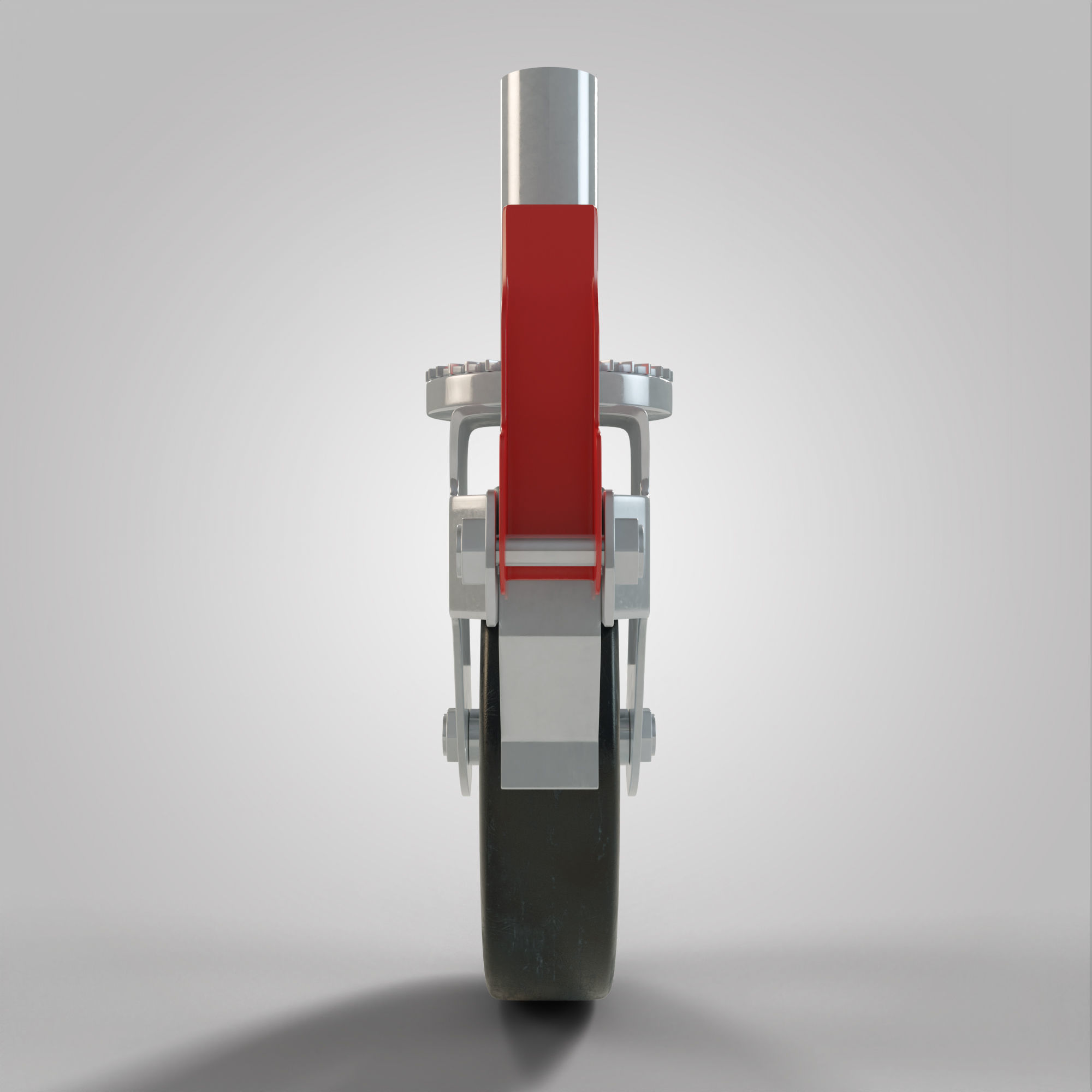 Wheel Caster Low-poly 3D model_4