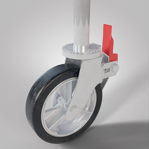 Wheel Caster Low-poly 3D model