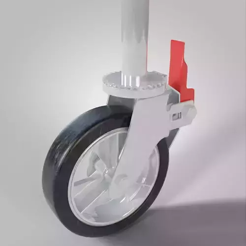 Wheel Caster Low-poly 3D model