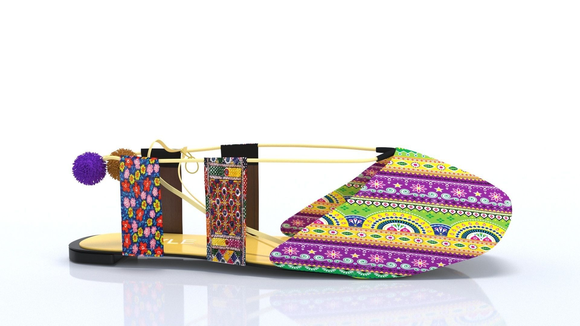 ladies loafer shoes stylo 3D model_8