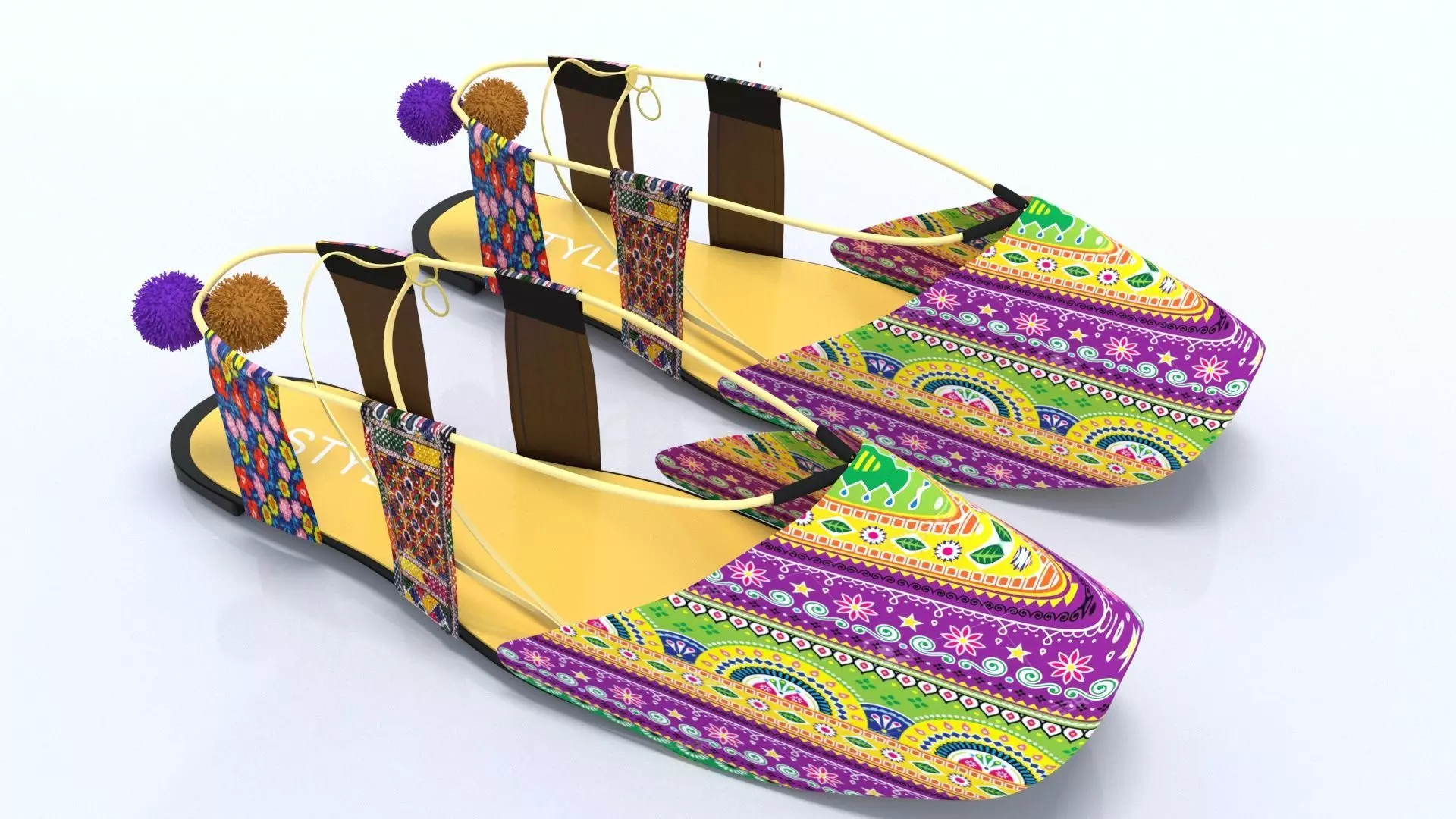 ladies loafer shoes stylo 3D model_0