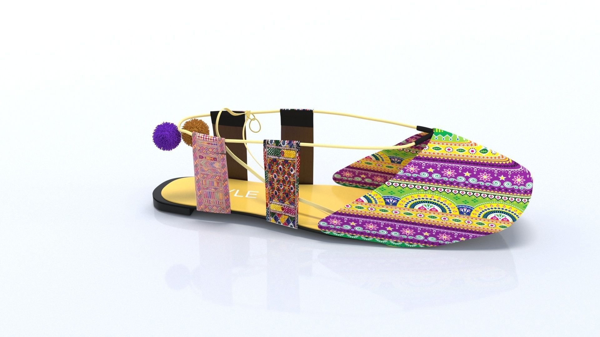 ladies loafer shoes stylo 3D model_1
