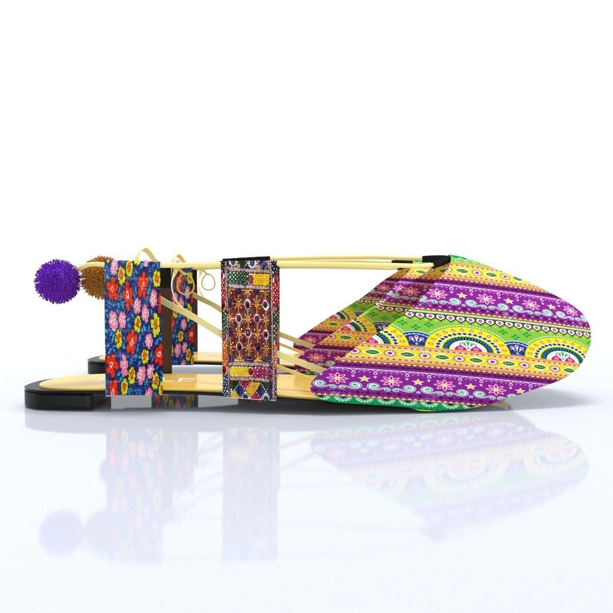 ladies loafer shoes stylo 3D model_5