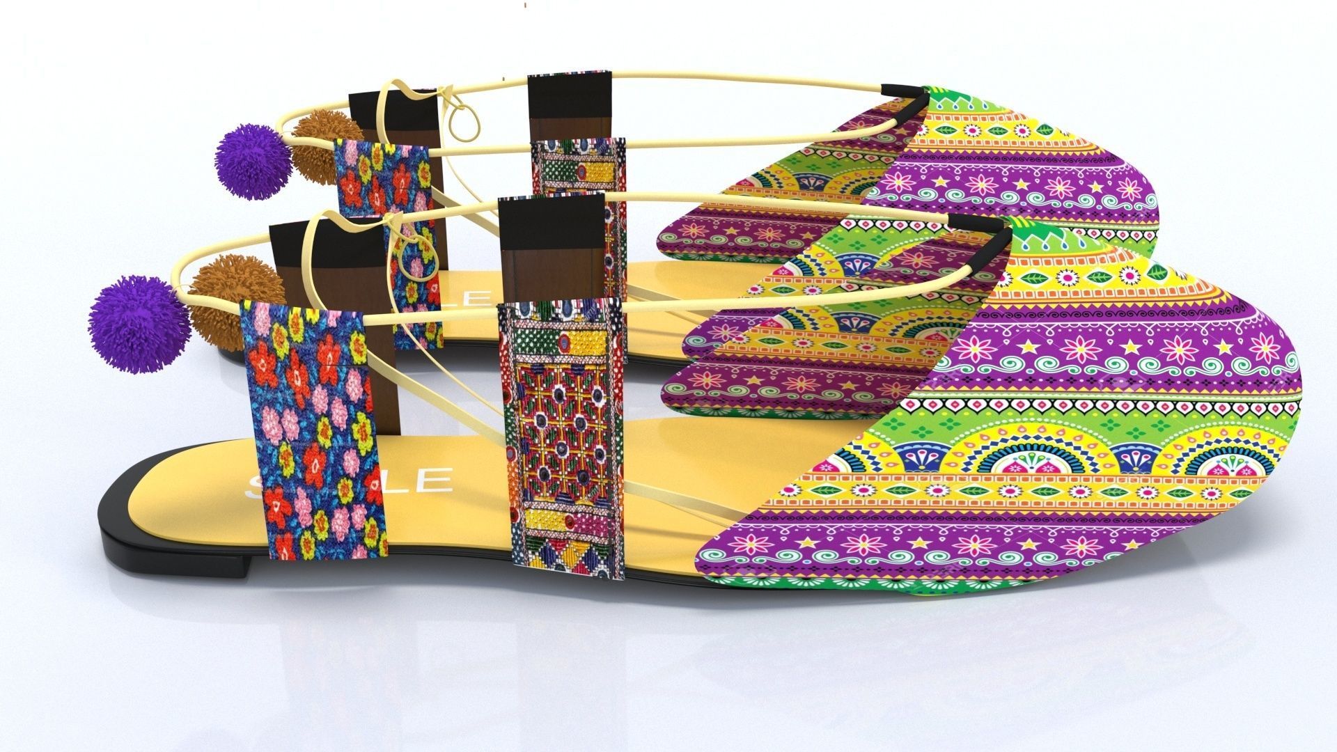 ladies loafer shoes stylo 3D model_7