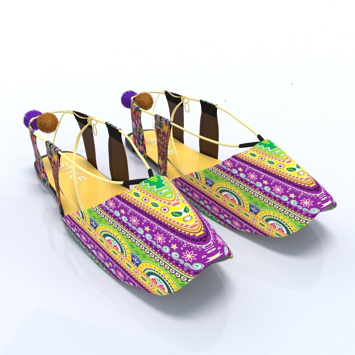 ladies loafer shoes stylo 3D model_4