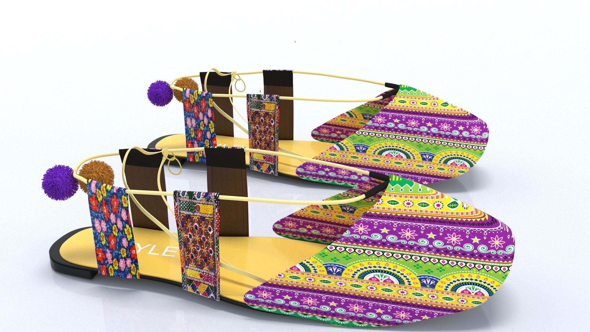 ladies loafer shoes stylo 3D model_2