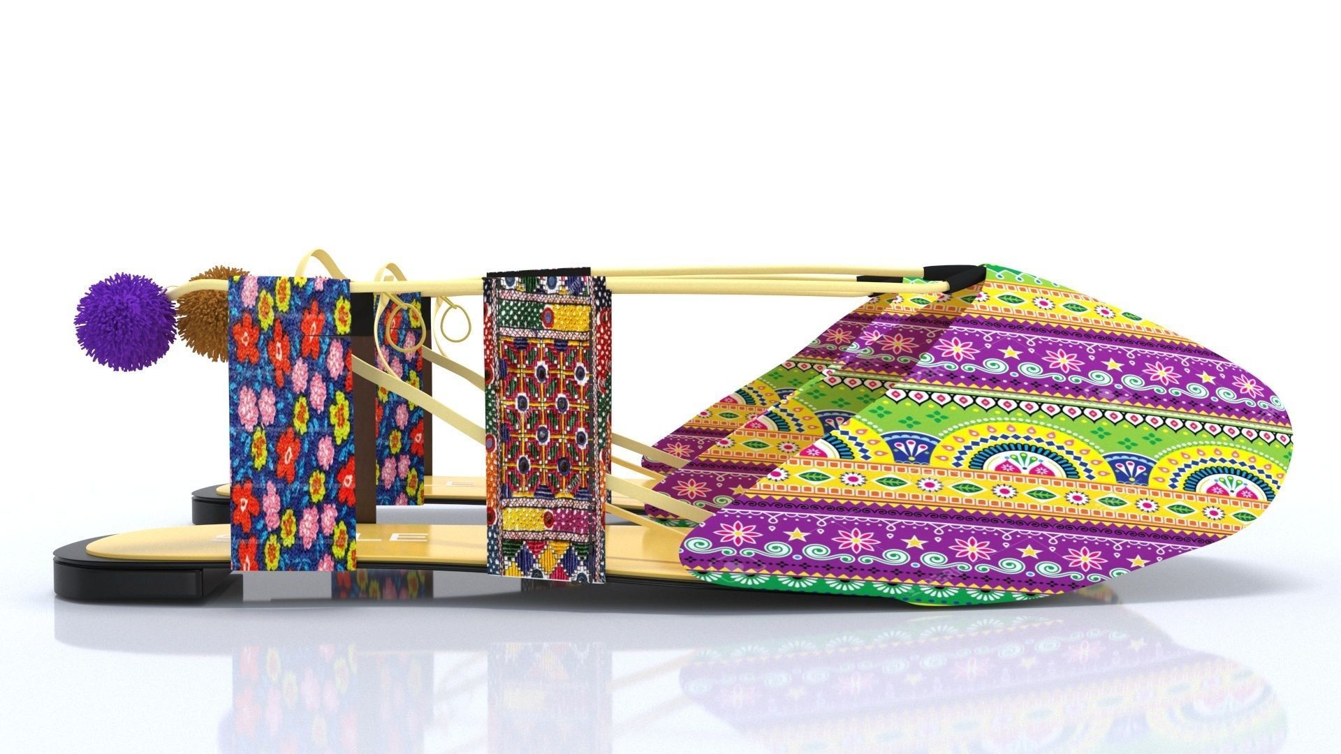 ladies loafer shoes stylo 3D model_6