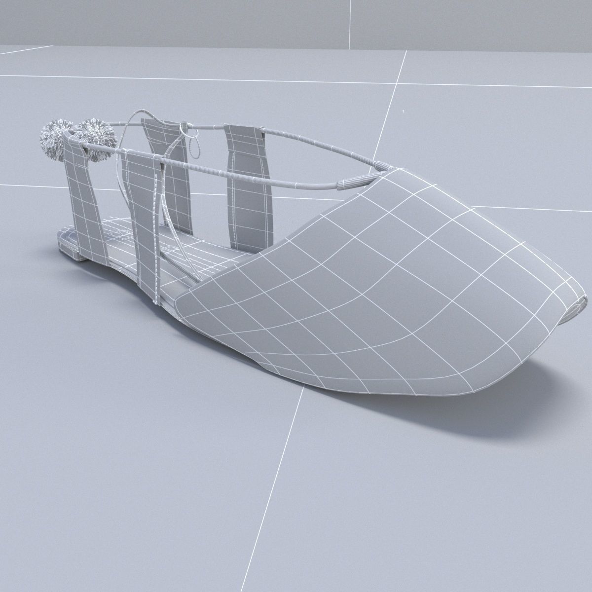 ladies loafer shoes stylo 3D model_9
