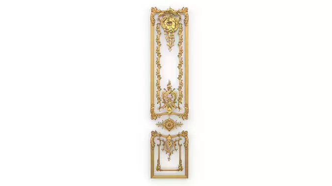 Plaster decorative frame 018