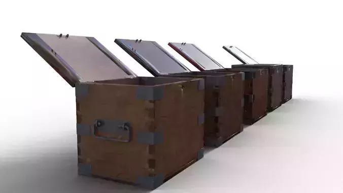 Old Wooden Safe Box Wood