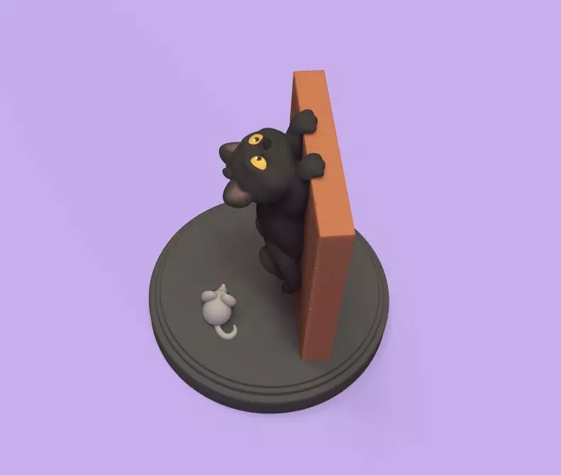Scared Cat 3D print model_0