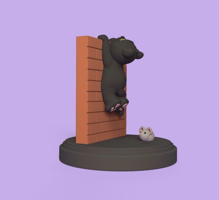 Scared Cat 3D print model_2