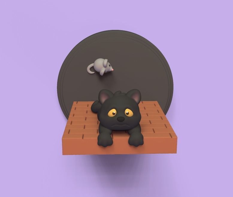 Scared Cat 3D print model_4