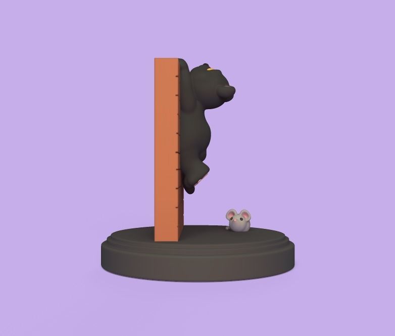 Scared Cat 3D print model_3